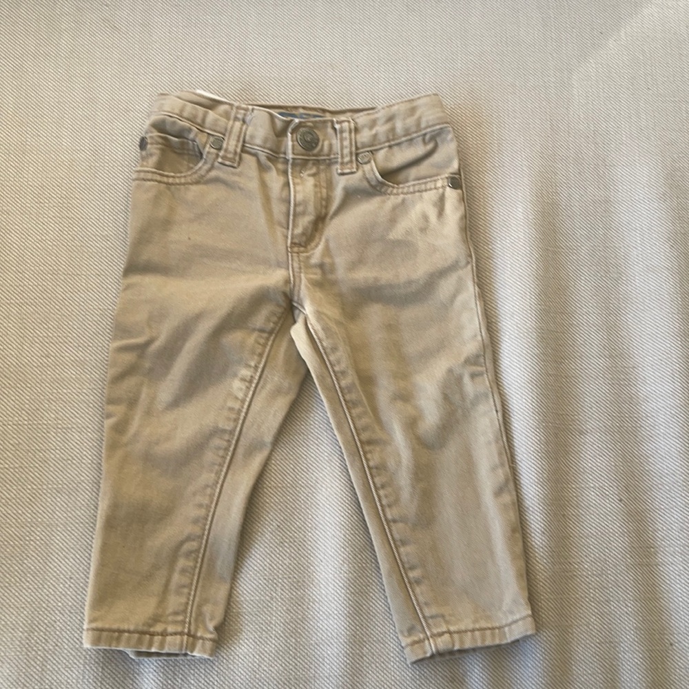 Peek Kids baby Dungaree Jeans- Khaki